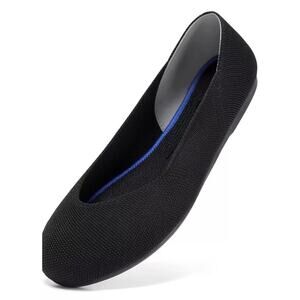 Bacia Flats for Women Round Toe Fashion Ballet  Comfortable  Knit Black Size 9.5
